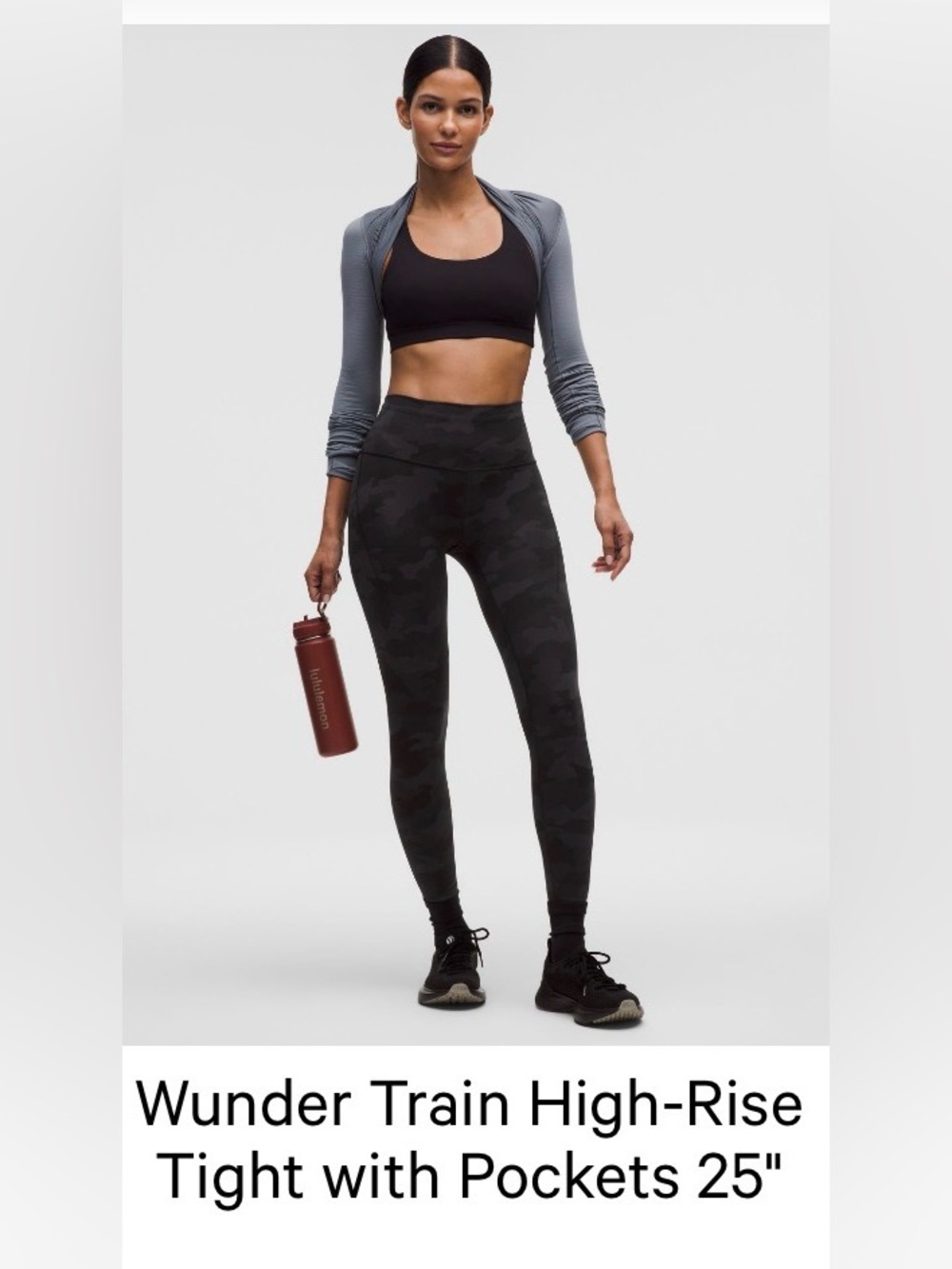Wunder Train High-Rise Tight With Pockets 25” Heritage 365 Camo Deep Coal Multi
